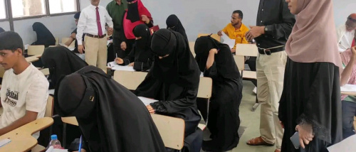 هيئة التعليم والشباب والرياضة تتفقد سير الامتحانات بجامعة عدن