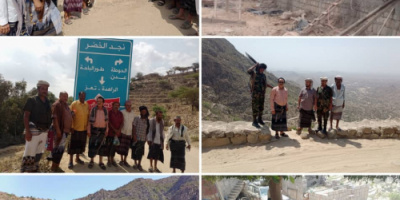 غانم #يتفقد مشروع رصف الطريق الرابط بين مناطق الأغبرية والكاذي ونجد الخضر بالقبيطة