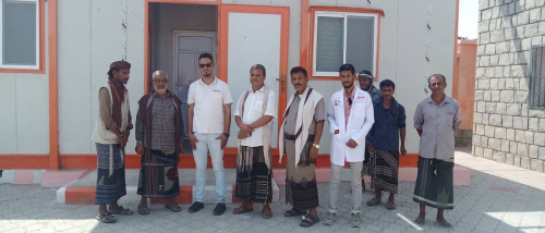 مدير عام الملاح يفتتح مشروع تأهيل وترميم  الوحدة الصحية و89حماما مجهزا بمنطقة اللجيين مديرية الملاح