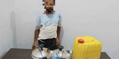 ضبط معملا لتصنيع الخمر البلدي بالضالع