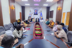 وفد أمانة الانتقالي يزور الهيئة التنفيذية في صيرة