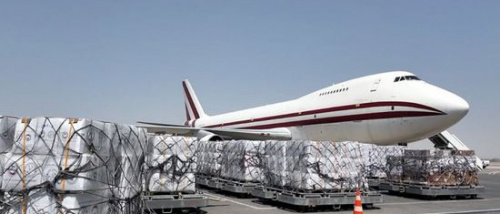 طائرة مساعدات إماراتية لدعم غزة ضمن عملية الفارس الشهم 3