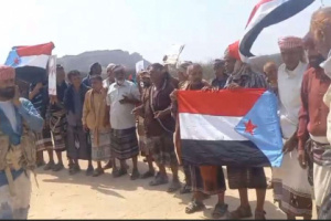 وقفة جماهيرية حاشدة في المحفد ترفض تشكيل المجالس التنسيقية