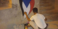 مراكز انتقالي سيئون تطلق حملة ميدانية لرسم الأعلام والشعارات الجنوبية 