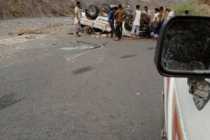 تحادث مروري مؤسف في خط ثنهة بيافع