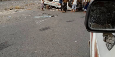 تحادث مروري مؤسف في خط ثنهة بيافع