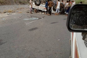 تحادث مروري مؤسف في خط ثنهة بيافع