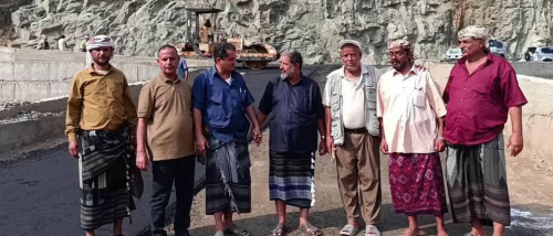 انتقالي يهر يدشن سفلتة المرحلة الأولى من طريق بئر العروس عقور المفلحي