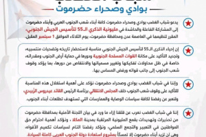 شباب الغضب بوادي حضرموت يدعو للمشاركة في مليونية ذكرى تأسيس الجيش الجنوبي 