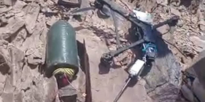 دفاع شبوة تُسقط مسيّرة حوثية انتحارية في جبهة بيحان