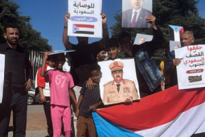 وقفة للجالية الجنوبية في جنيف تنديدا بالممارسات السعودية بحق شعب الجنوب 