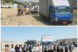 حالمين تسير قافلة غذائية دعماً وإسناداً لجبهة رأس العارة – الصبيحة