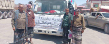 انتقالي حبيل جبر يسير قافلة إغاثية لدعم القوات الجنوبية في جبهتي كرش والمسيمير