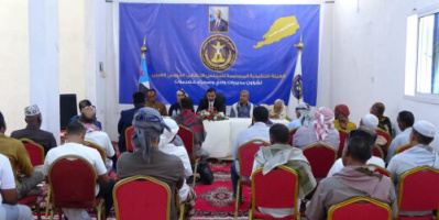 التميمي يلتقي المكتب التنفيذي لنقابات العمال واللجان النقابية بوادي وصحراء حضرموت 