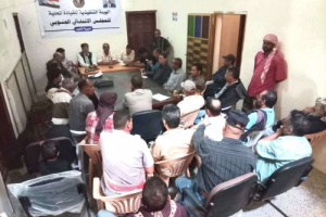 انتقالي الشعيب يناقش التحضيرات للحشد والمشاركة في مليونية التعبئة العامة للدفاع بالعاصمة عدن 