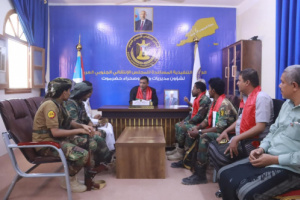 التميمي يناقش مع قيادات عسكرية وأمنية الترتيبات النهائية لتأمين مليونية التعبئة الشعبية العامة بمدينة سيئون